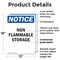 Signmission Non Flammable Storage OSHA Notice Sign, Plastic, 12in W x 18in L, 2PK OS-2PACK-NS-P-1218-V-15052 - alternate 3